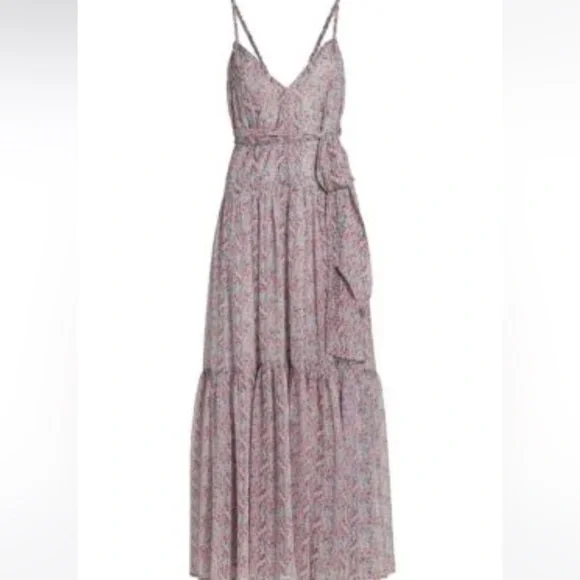 ASTR the Label Eartha Floral Maxi Dress in Blue & Pink Multi Ditsy. Size Medium - Picture 10 of 12